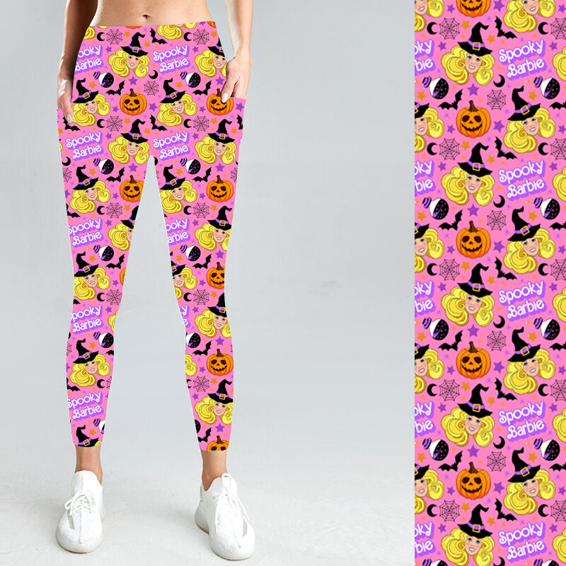 Spooky Girl with Side Pocket Leggings