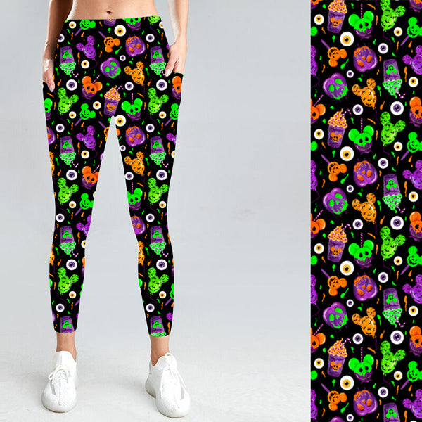 Happy Halloween with Side Pocket Leggings