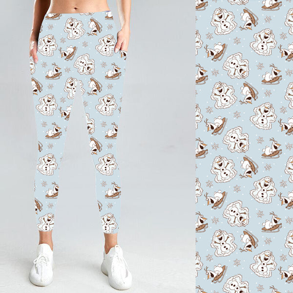 Happy Snowman with Side Pocket Leggings