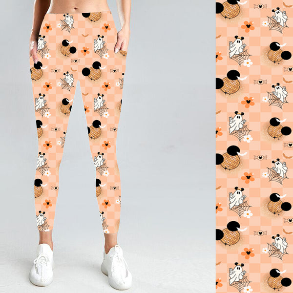 Ghostly Halloween with Side Pocket Leggings