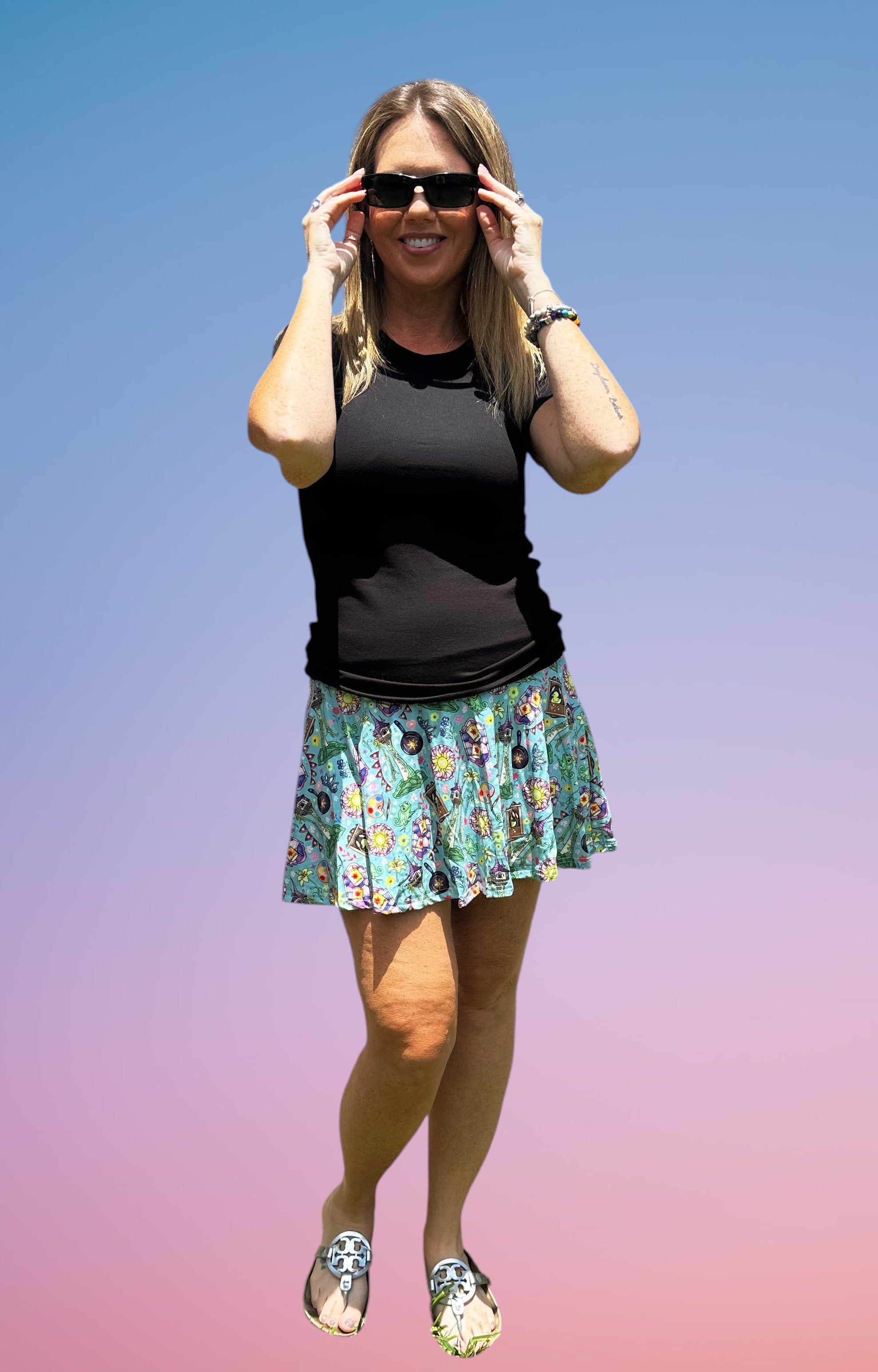 Tangled Icons Skort W/Pockets