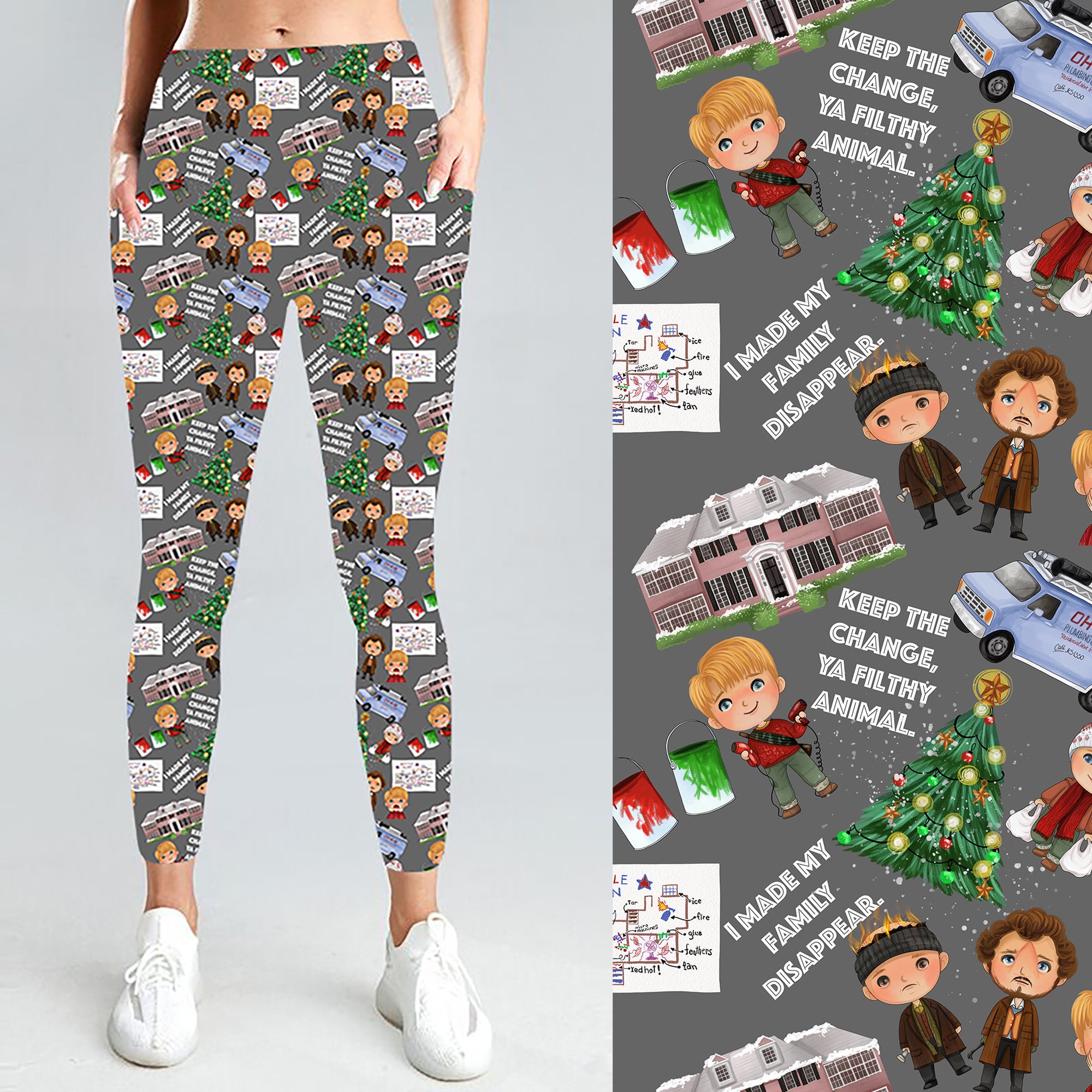 Pre-Order Home Alone W/Pockets Leggings - Due to arrive early/mid November 2025