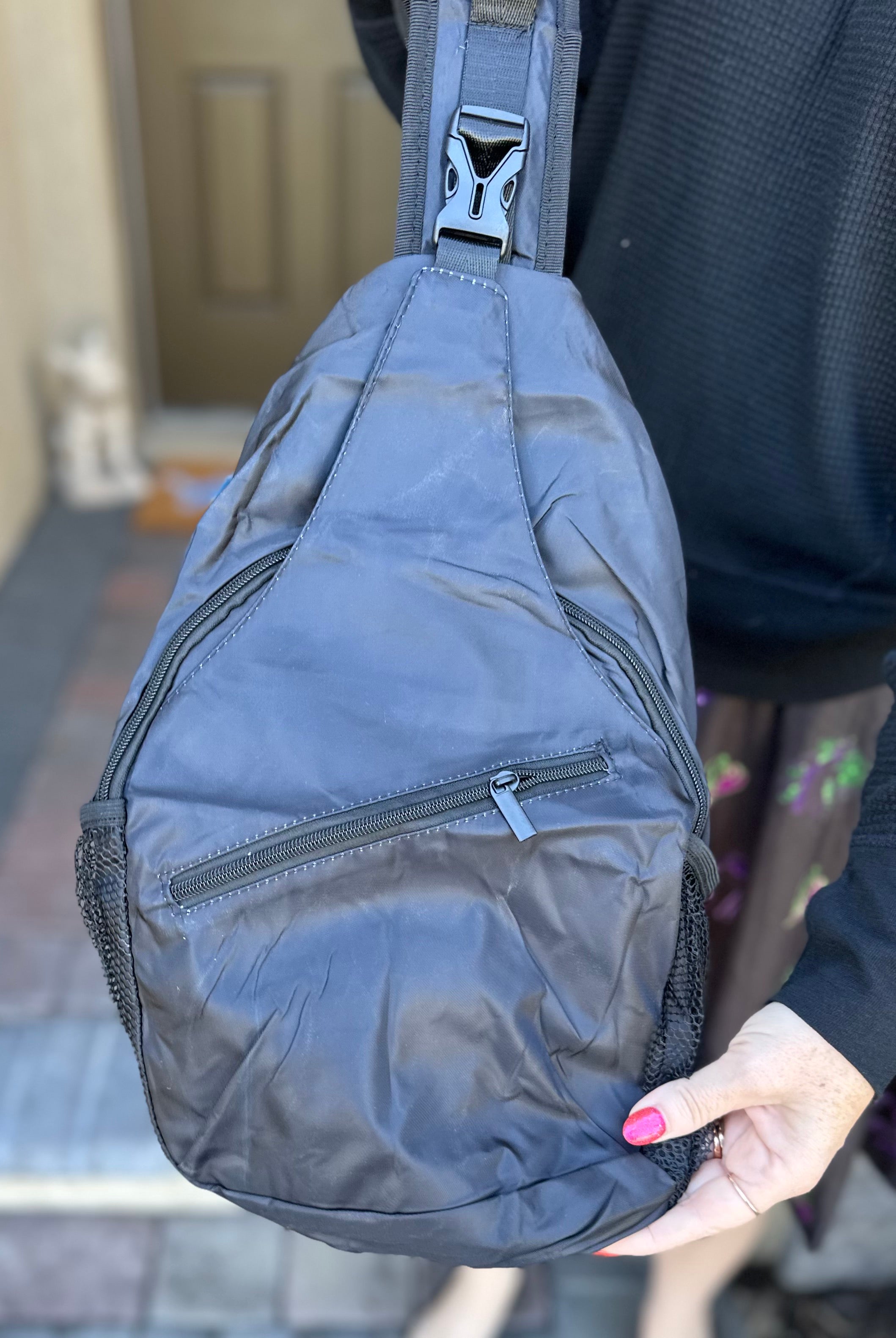 Solid sling bags discount