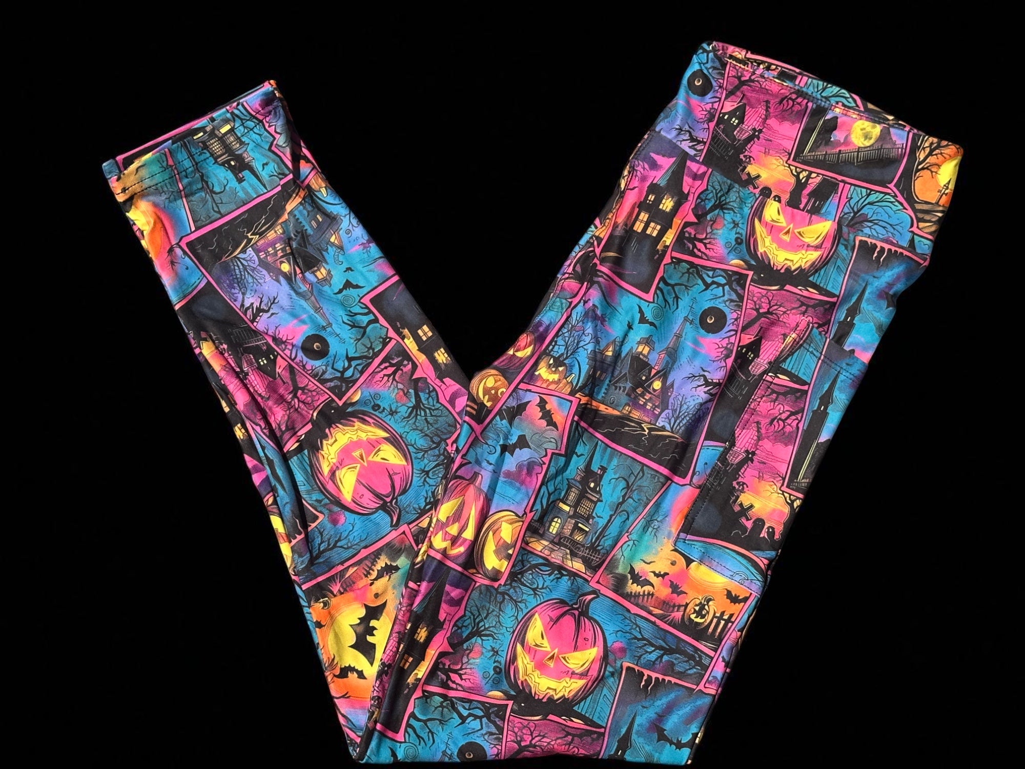 Retro Halloween W/Pockets Leggings