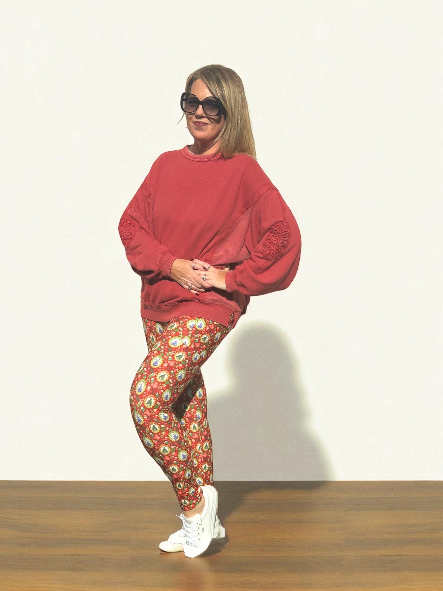 Christmas Collage W/Pockets Leggings