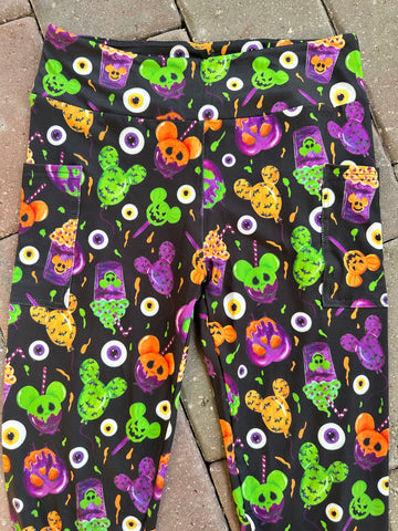 Happy Halloween with Side Pocket Leggings