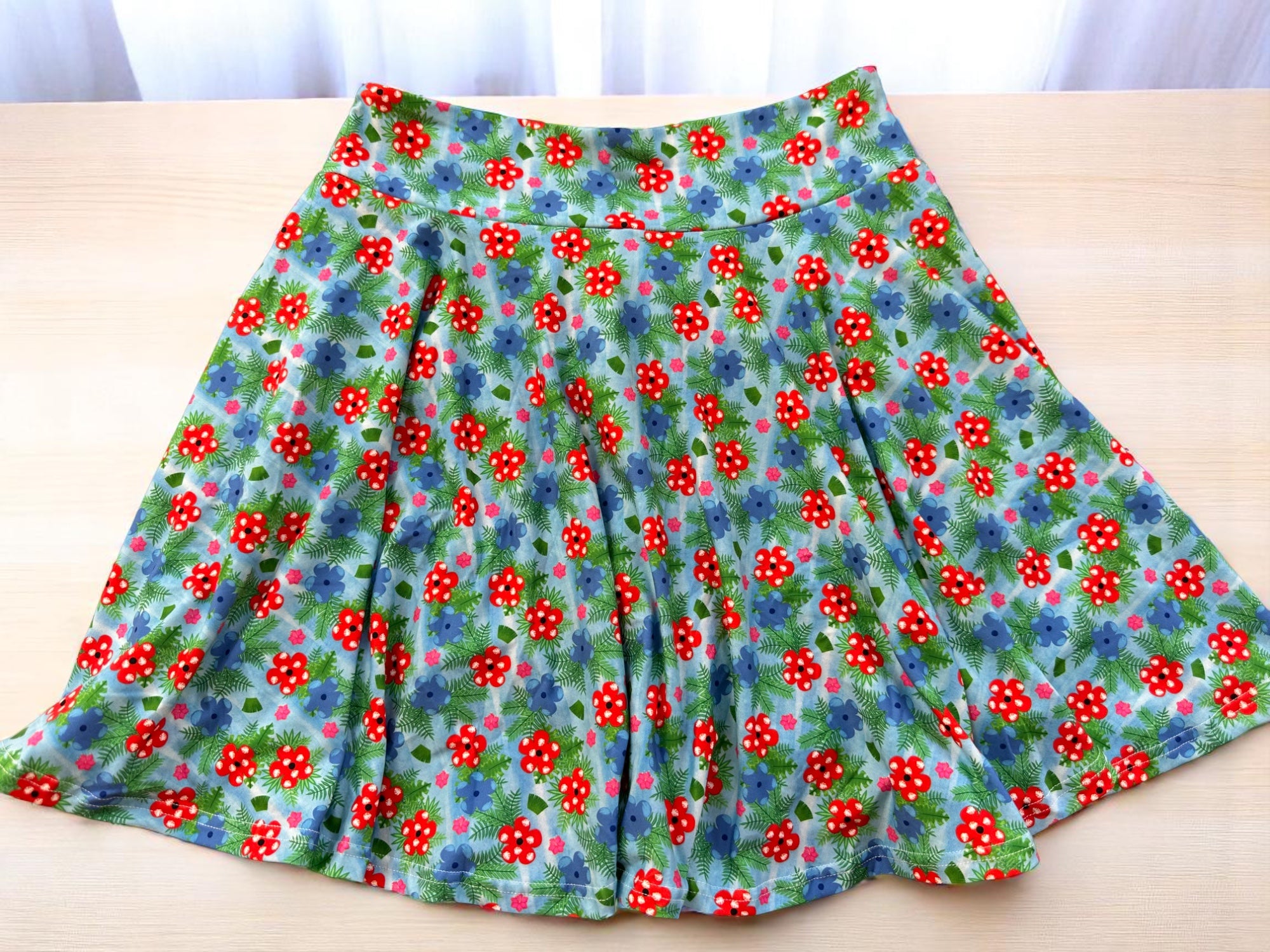 Stitch Flowers Skort W/Pockets