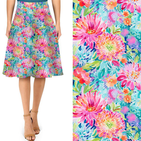 Pre-Order for Lilly Spring Floral Swing Skirt with Pockets - Due to arrive early/mid June 2024