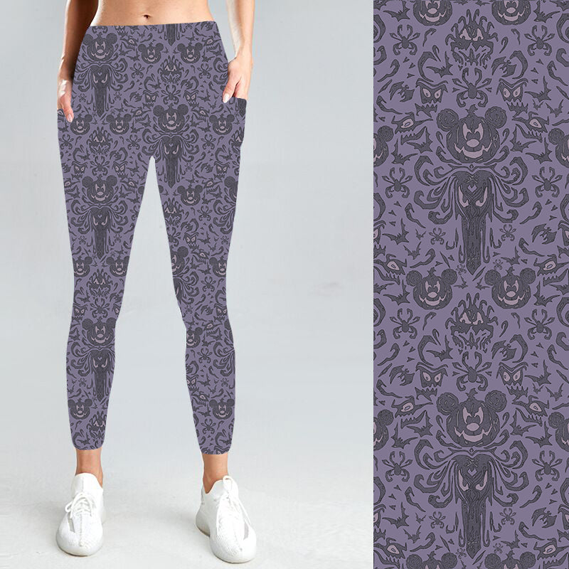 Pre-Order Mickey Mansion Wallpaper W/Pockets Leggings - Due to arrive mid/late August 2025