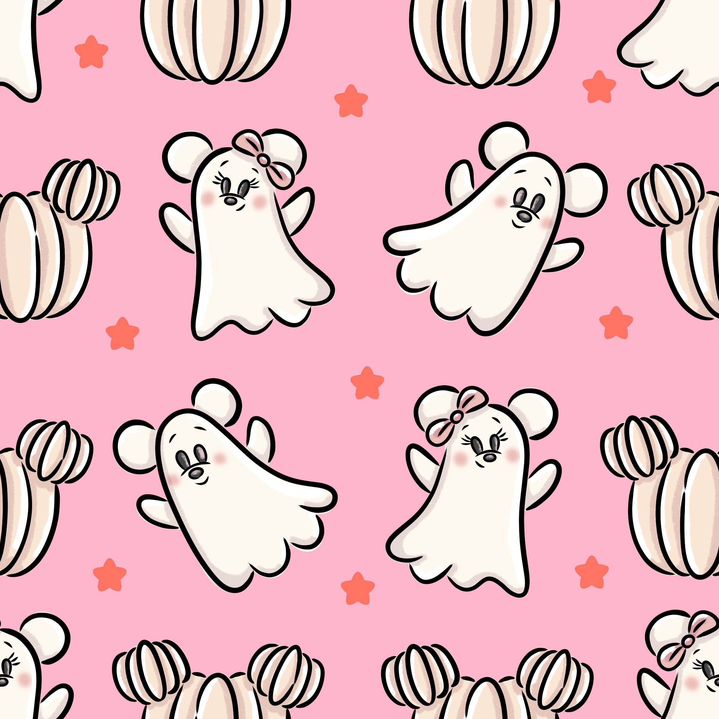 Pre-Order Pastel Ghosts W/Pockets Leggings - Due to arrive Late September 2025