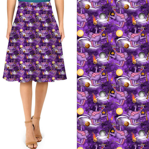 Pre-Order for Purple Dragon Swing Skirt with Pockets - Due to arrive early/mid June 2024