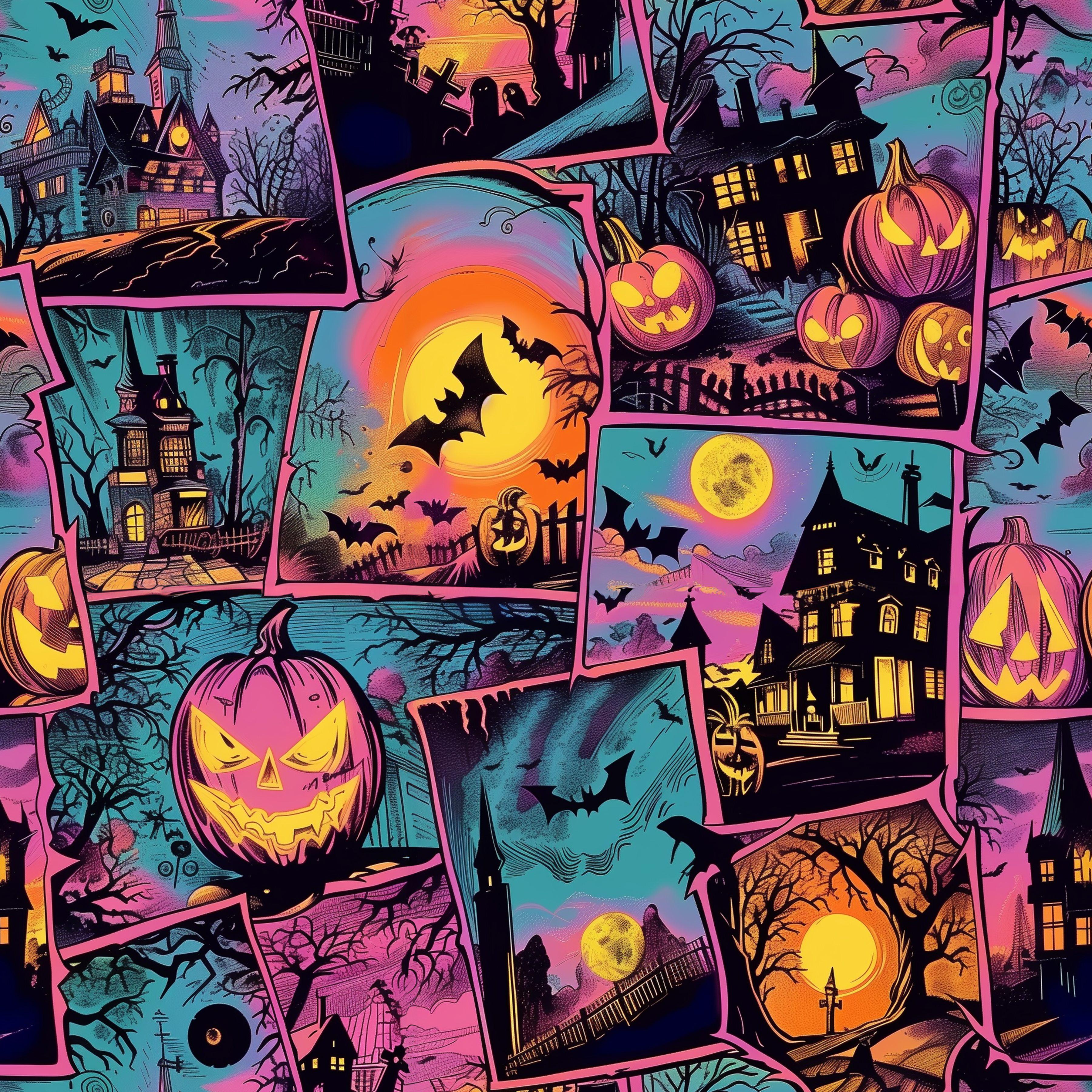 Pre-Order Retro Halloween W/Pockets Leggings - Due to arrive mid/late August 2025