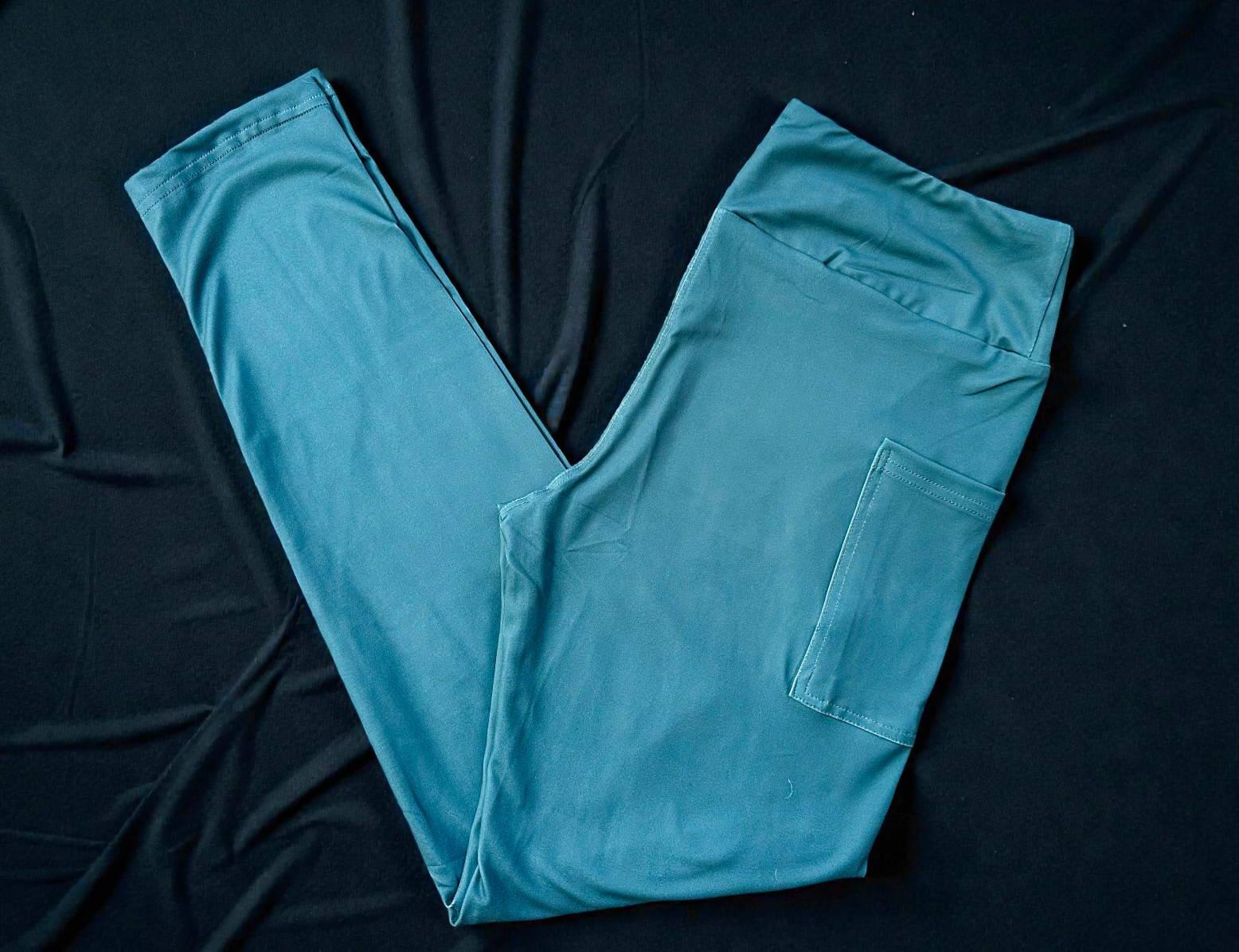 Solid Dark Teal W/Pockets Leggings