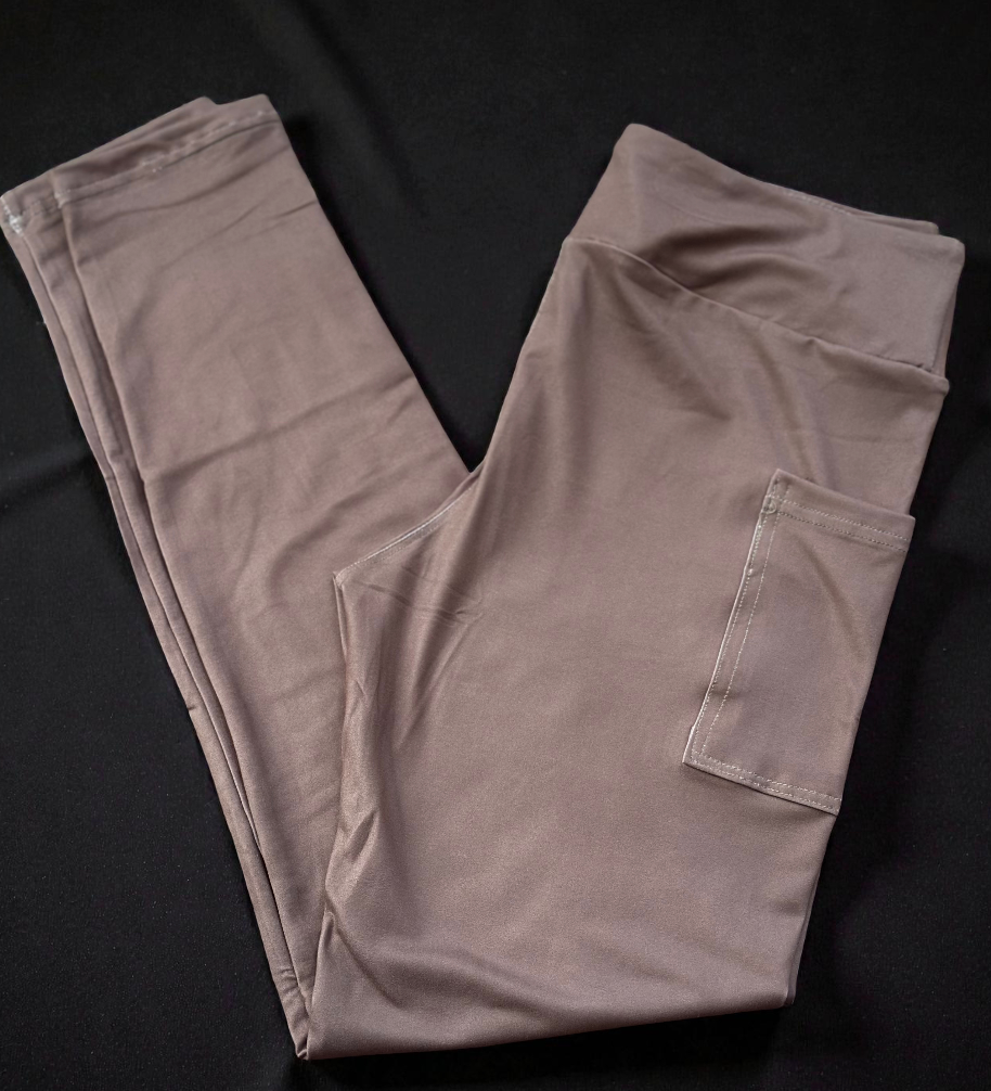 Solid Walnut W/Pockets Leggings