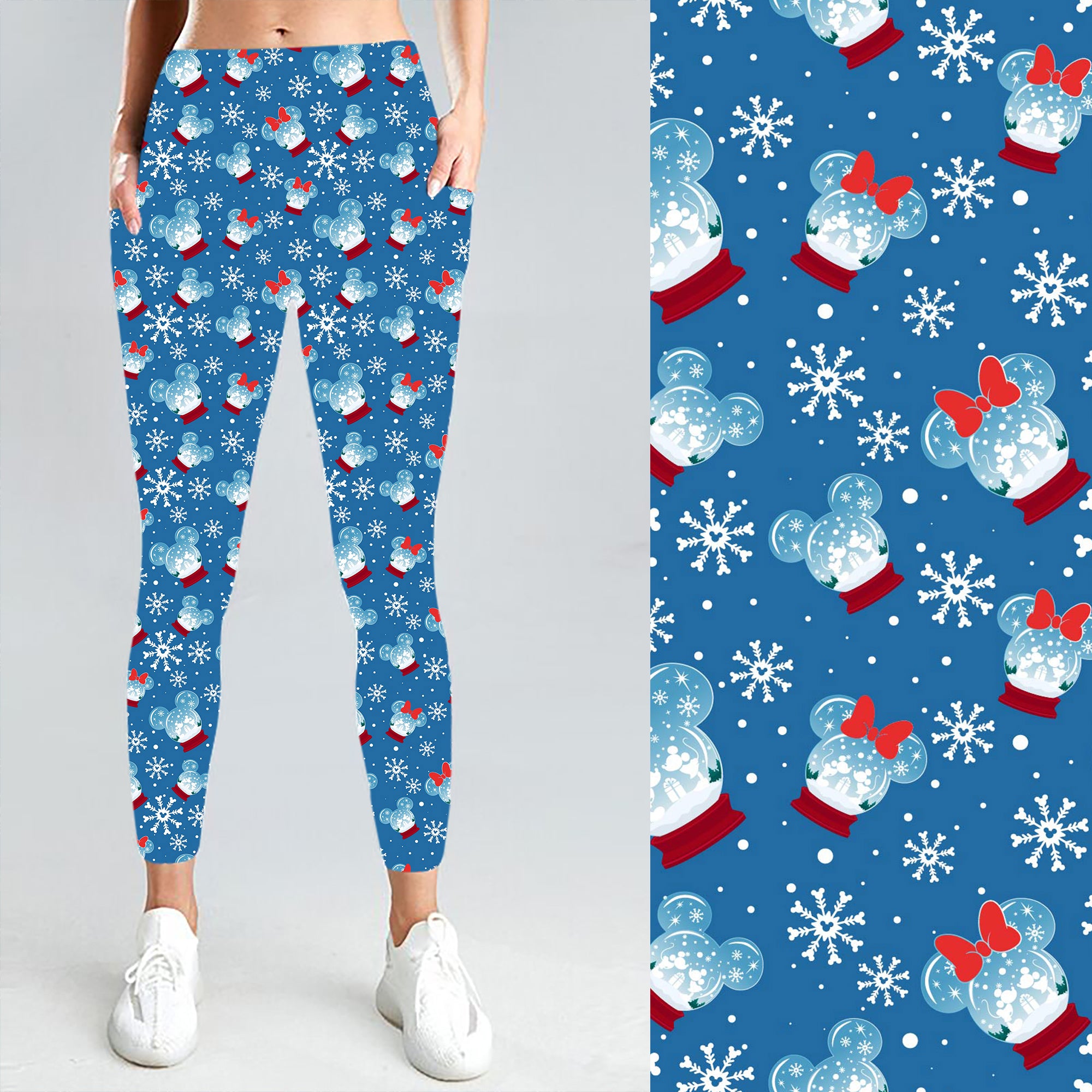 Pre-Order Snowy Christmas W/Pockets Leggings - Due to arrive early/mid November 2025