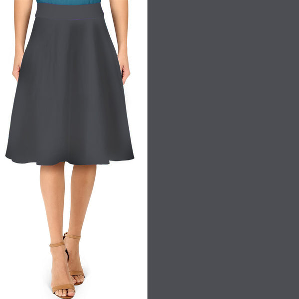 Solid Graphite Swing Skirts with Pockets