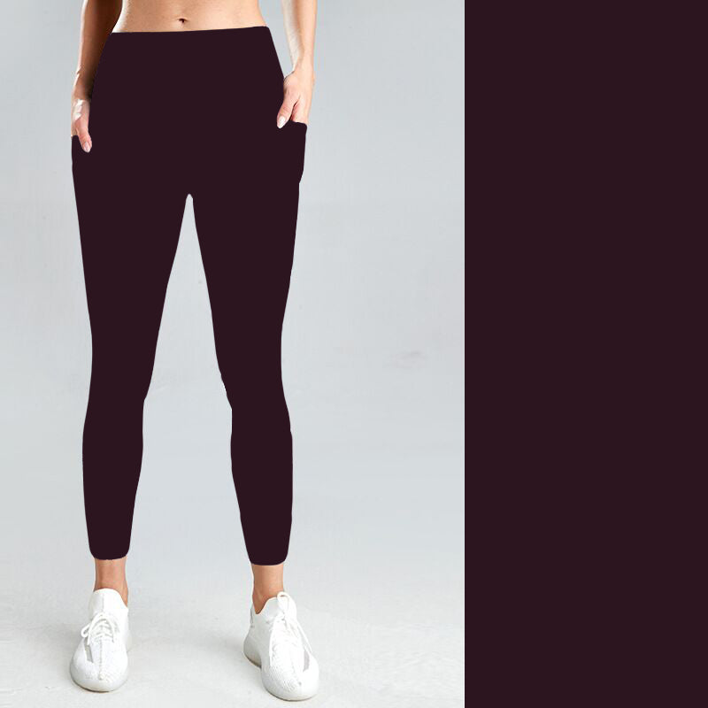 Pre-Order Solid Plum W/Pockets Leggings - Due to arrive early/mid January 2026
