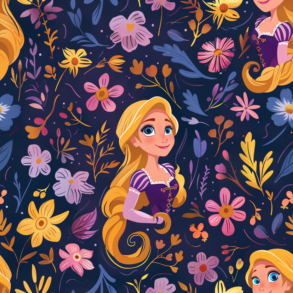 Tangled Flowers W/Pockets Leggings