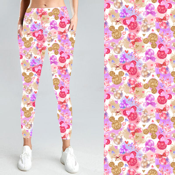 Sparkle Hearts with Side Pocket Leggings