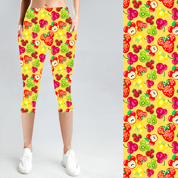 Summer Fruit with Side Pocket Leggings