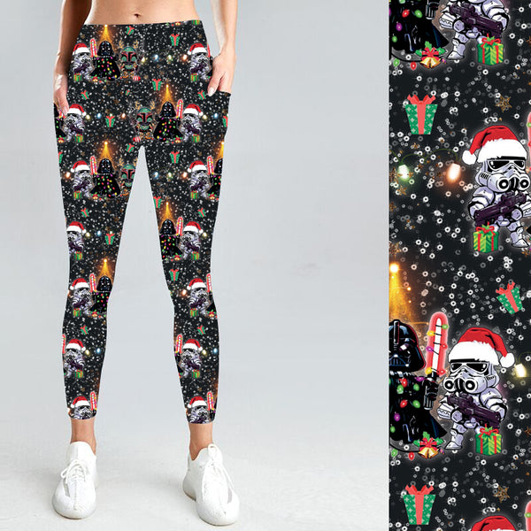 Empire Christmas with Side Pocket Leggings