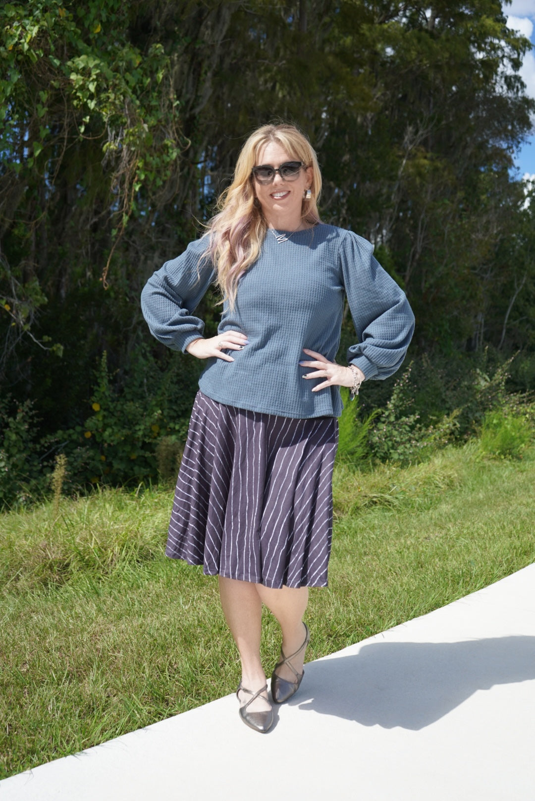 Jack's Suit Swing Skirt with Pockets