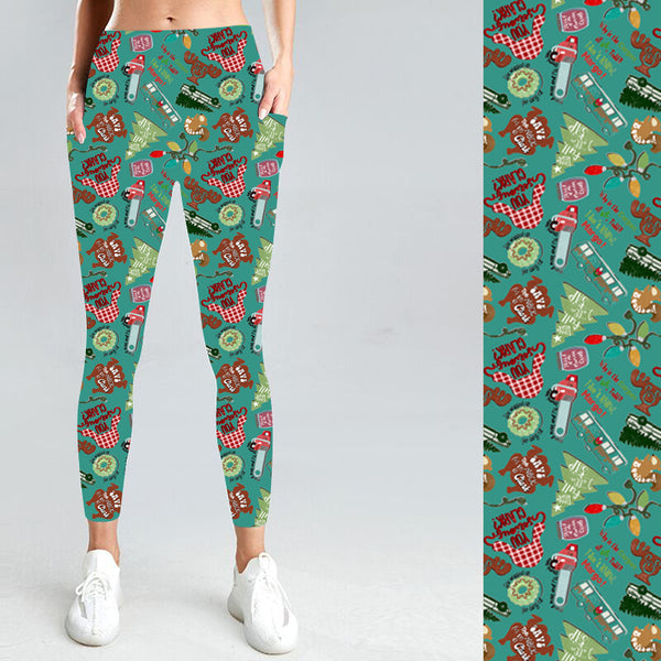 Hap Hap Happiest Holiday with Side Pocket Leggings