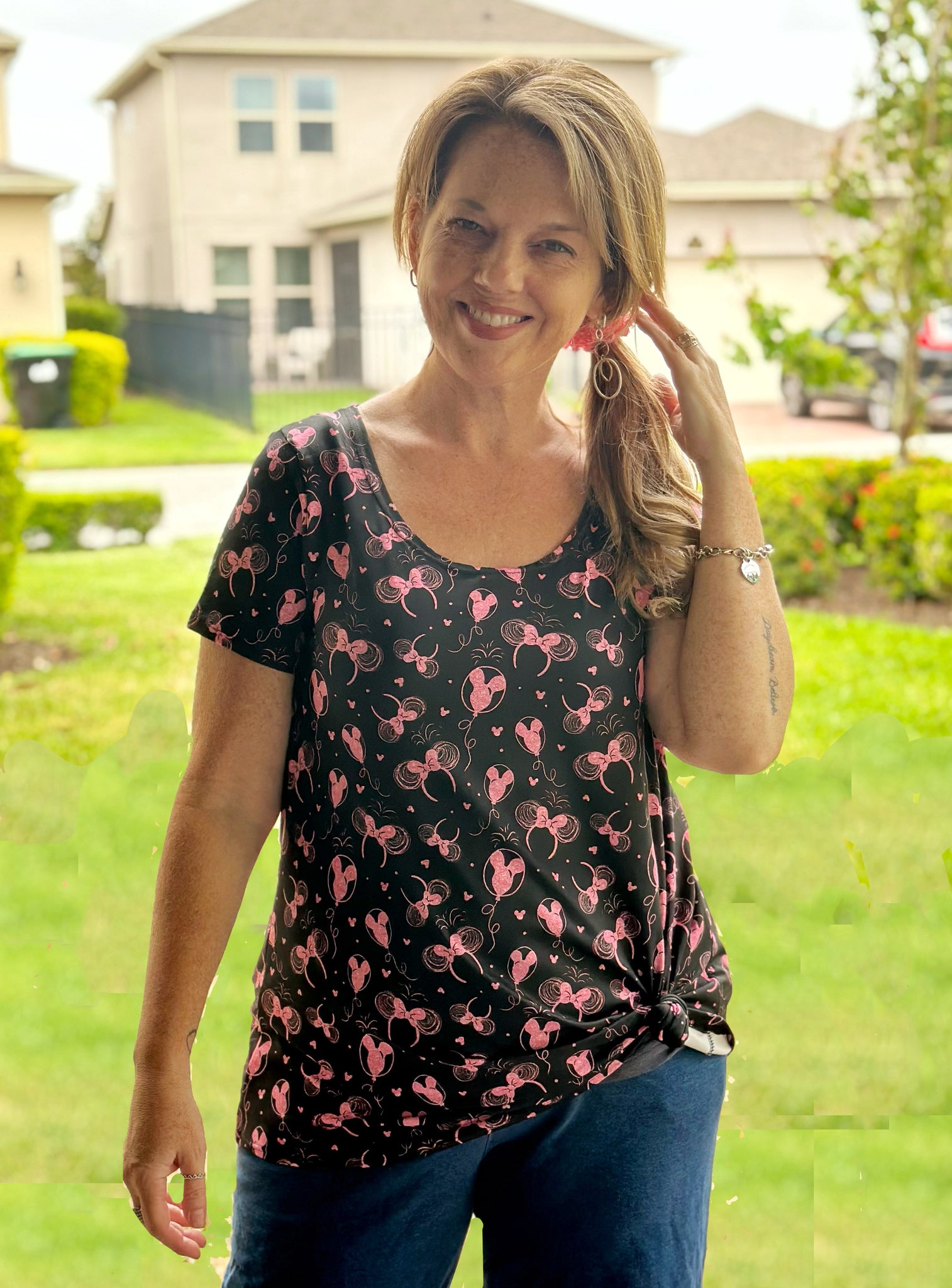 Pretty In Pink Flowy Tunic Tops