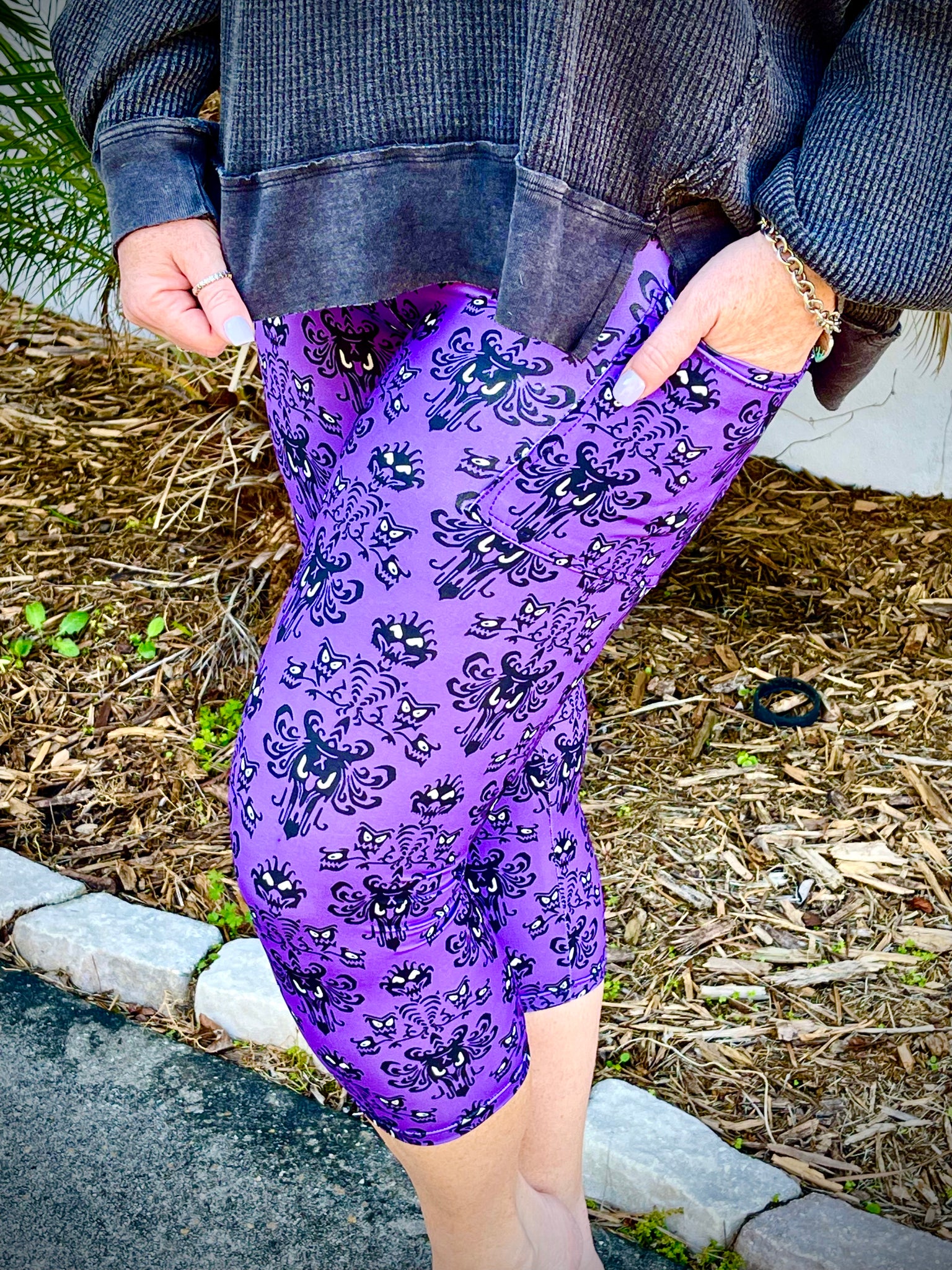 Purple Mansion with Side Pocket Leggings
