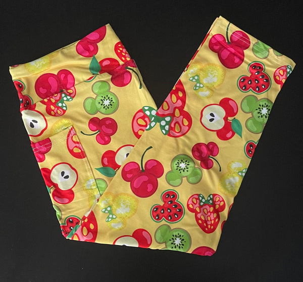 Summer Fruit with Side Pocket Leggings