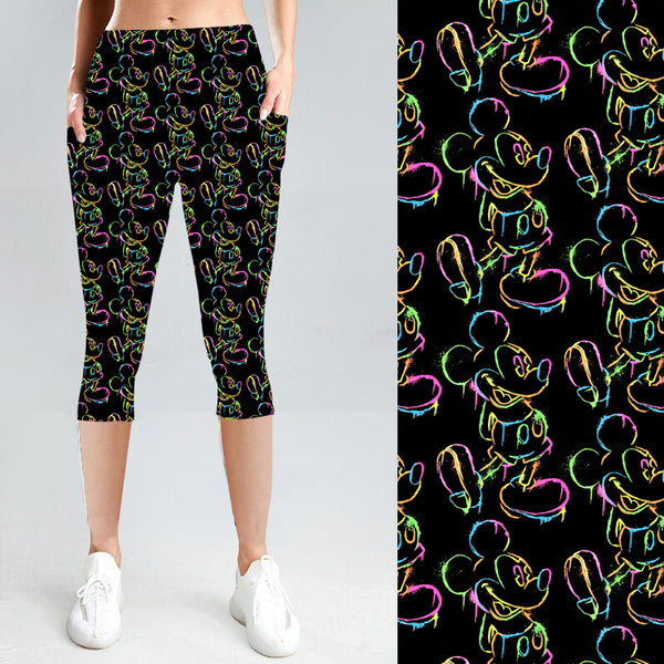 Neon Mouse with Side Pocket Leggings