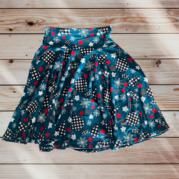 Fancy Holiday Swing Skirt with Pockets