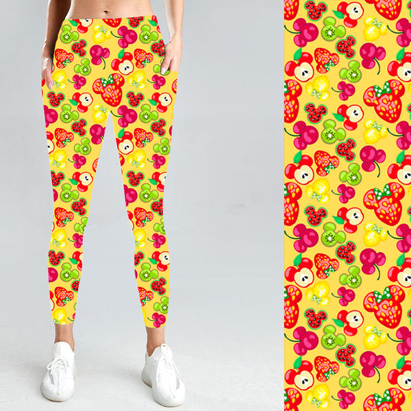 Summer Fruit with Side Pocket Leggings